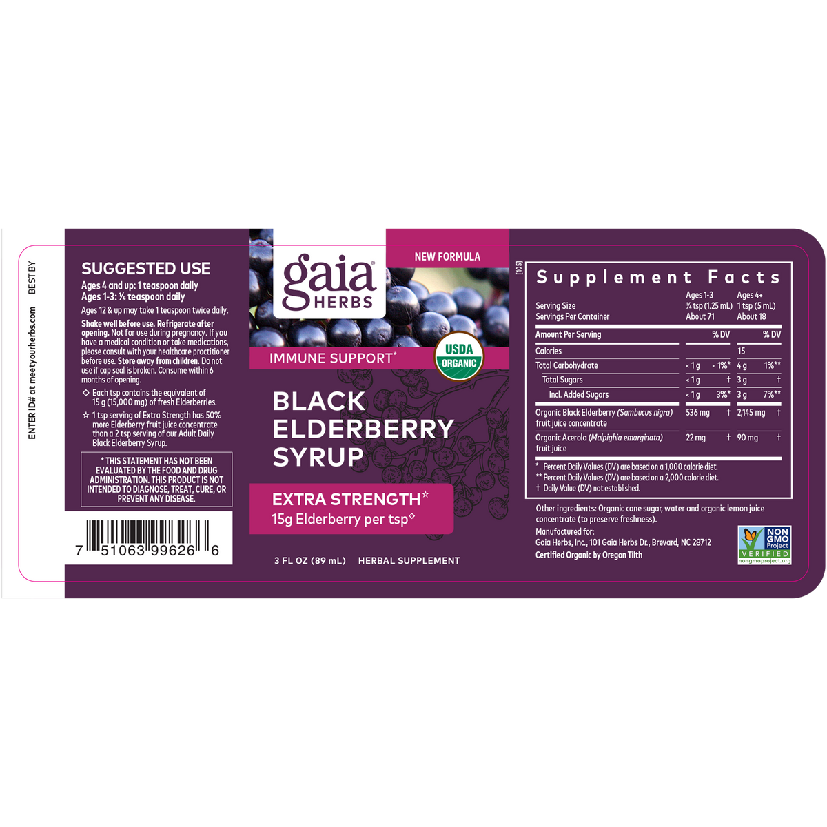 Black Elderberry Syrup 3 fl oz