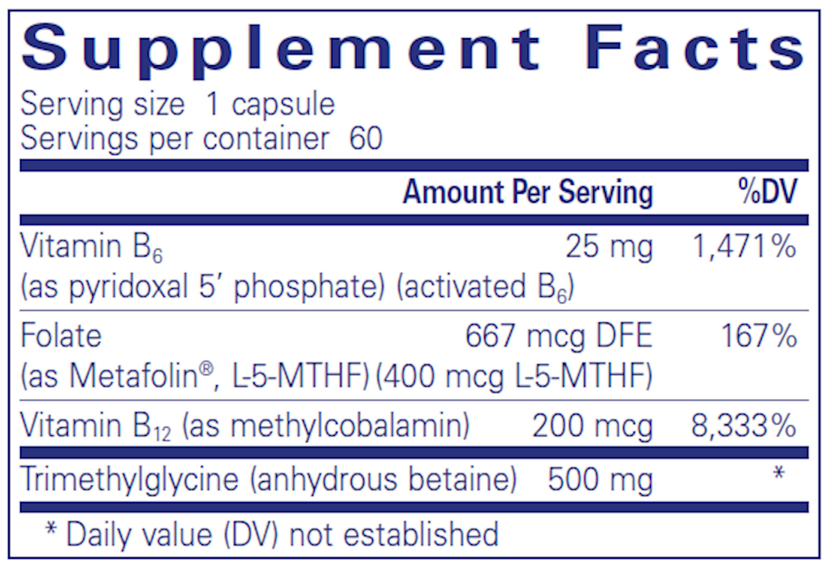 Homocysteine Factors 60 vegcaps - Special Order