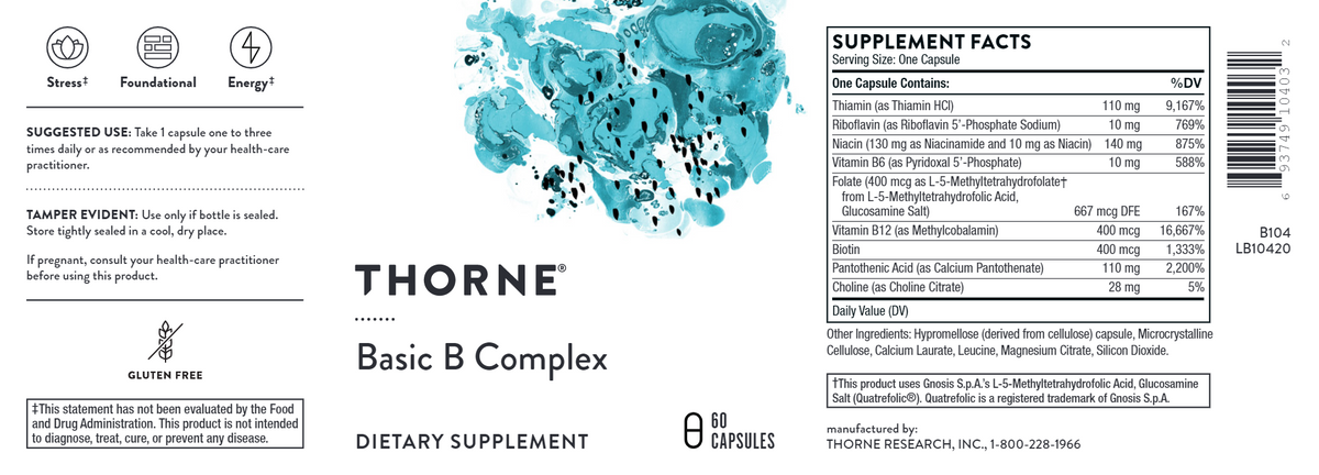 Basic B Complex 60 Capsules - Special Order